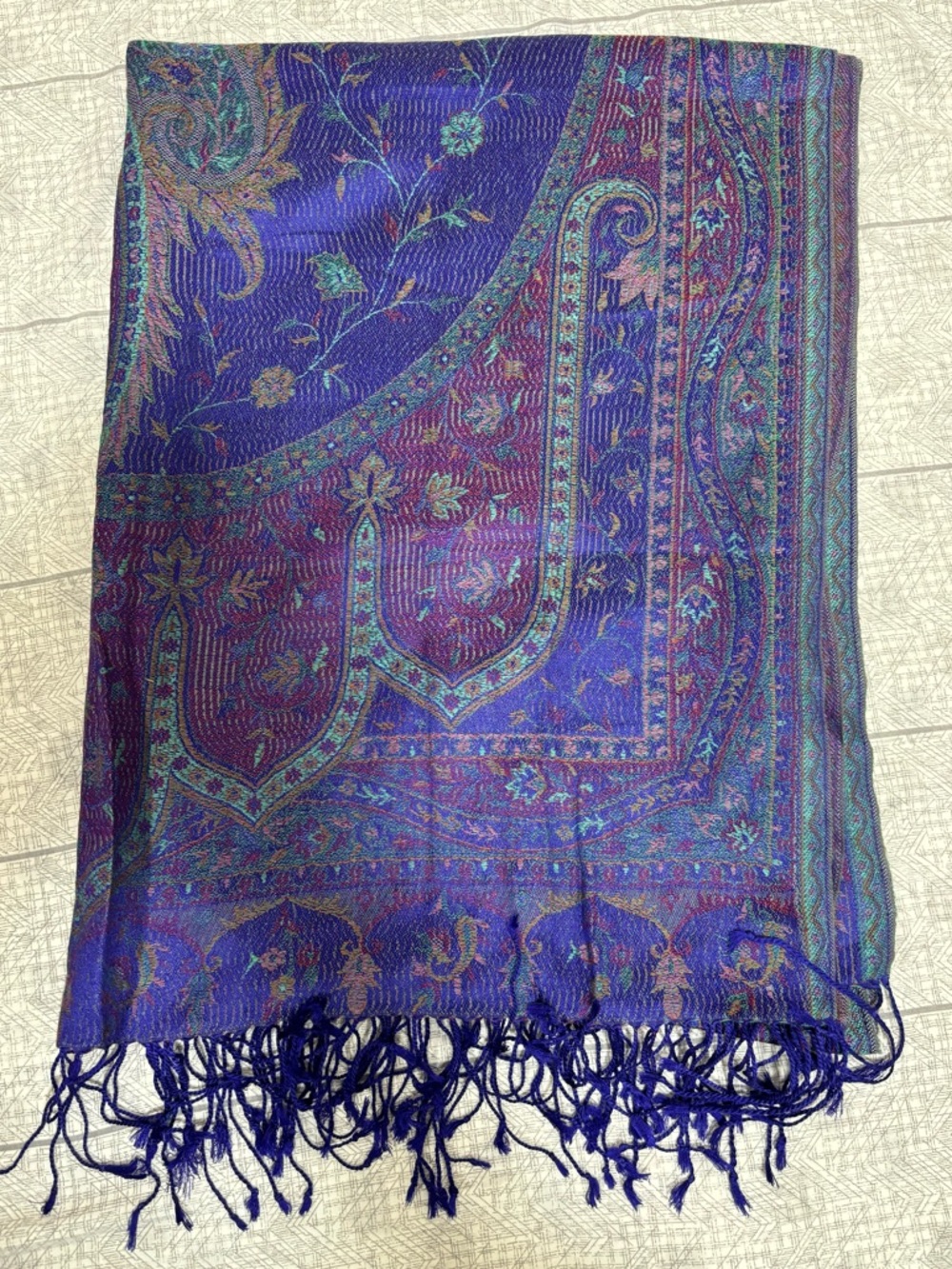 Purple Ethnic Scarf for Women
